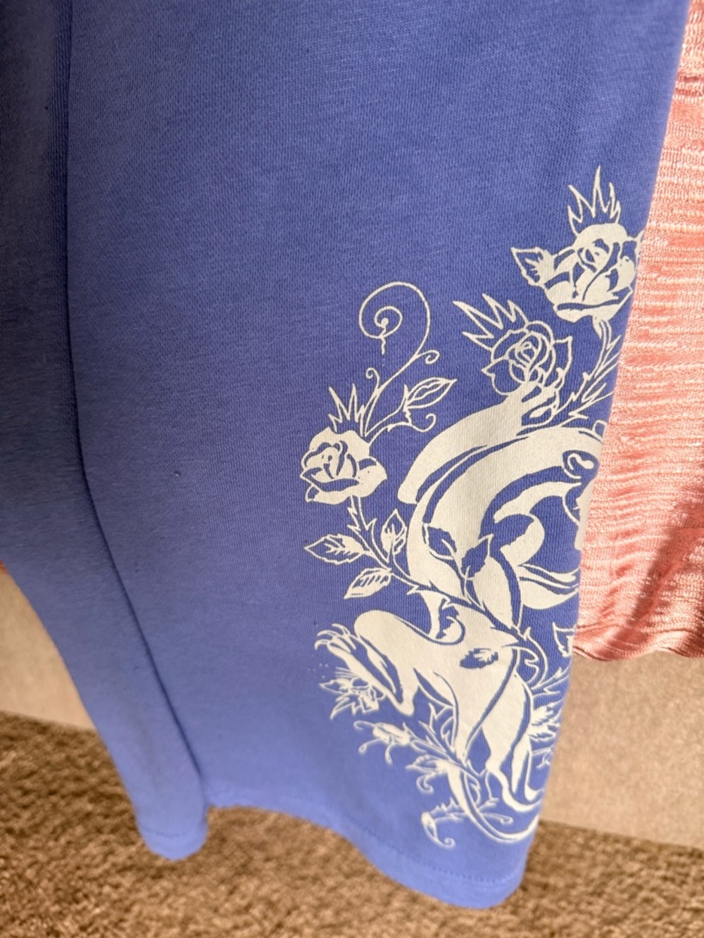 Ed Hardy Powder Blue Sweatpants with Gold Logo - Picture 3 of 6